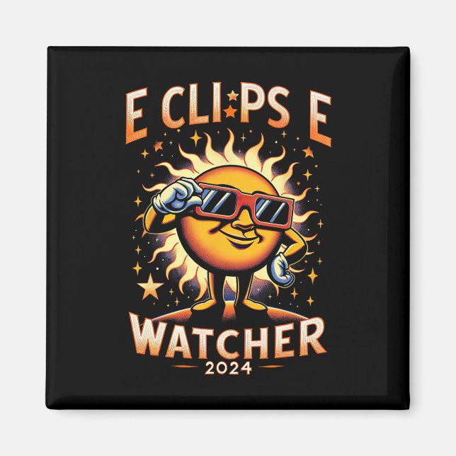 Aimant 2024 Total Solaire Eclipse Watcher Solaire Porteur (Devant)