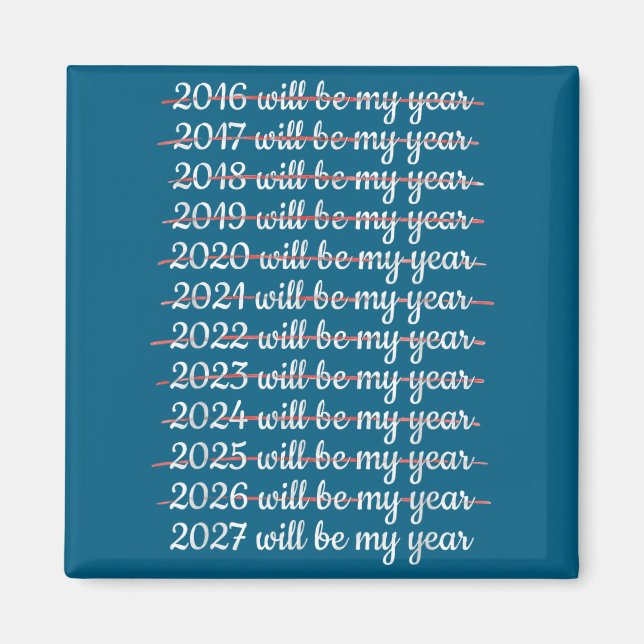 Aimant 2027 Will Be My Year Procrastination New Year Reso (Devant)