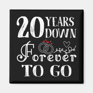 Aimant 20 Ans À Partir Pour Toujours Couple 20E Mariage A