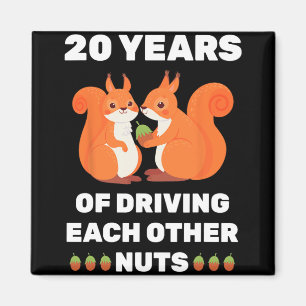 Aimant 20e 20 ans Mariage Anniversaire drôle Couple pour