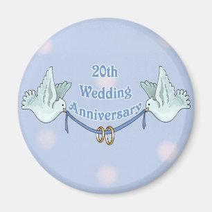 Aimant 20ème Anniversaire de mariage