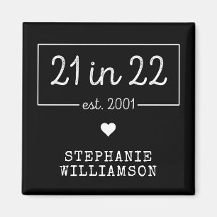 Aimant 21e anniversaire 21 dans 22 est 2001 Anniversaire