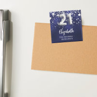 21e anniversaire marine bleu argent étoiles