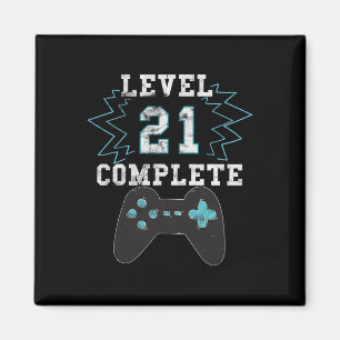 Aimant 21e Anniversaire Vidéo Jeu Humour Tee Funny Gamer 