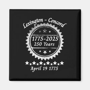 Aimant 250 Ans 1775 2025 Concord Lexington Révolutionnair