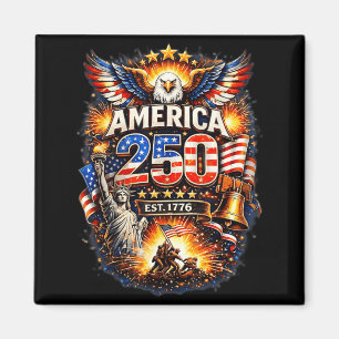Aimant 250 ans américain 1776 2026 250e anniversaire État