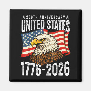 Aimant 250 ans d'anniversaire de l'Amérique USA 250e anni
