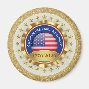 Aimant 250e anniversaire USA patriotique 1776–2026