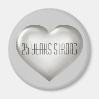 25 Anniversaire du coeur d'argent fort