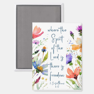 Aimant 2 Corinthiens 3:17 Liberté Bible Verse