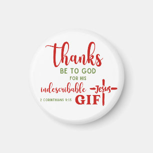 Aimant 2 Corinthiens 9:15 Merci à Dieu Ecriture