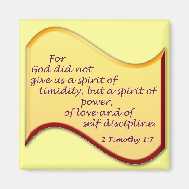 Aimant 2 Timothée 1:7 (Devant)