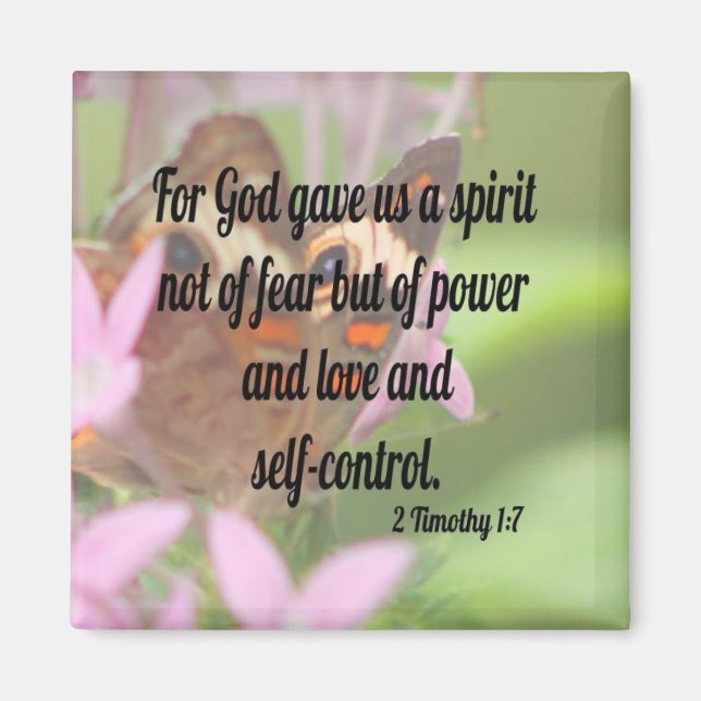 Aimant 2 Timothy 1:7 (Devant)