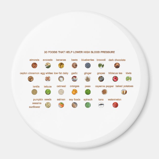 Aimant 30 Aliments hypertension artérielle plus faible Fa (Devant)