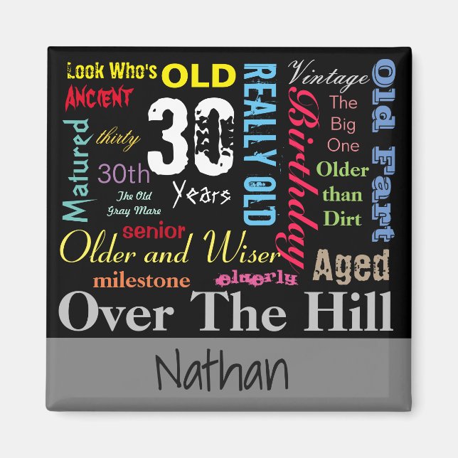 Aimant 30ème Joyeux Jour de la Marche dans un style Graff (Devant)