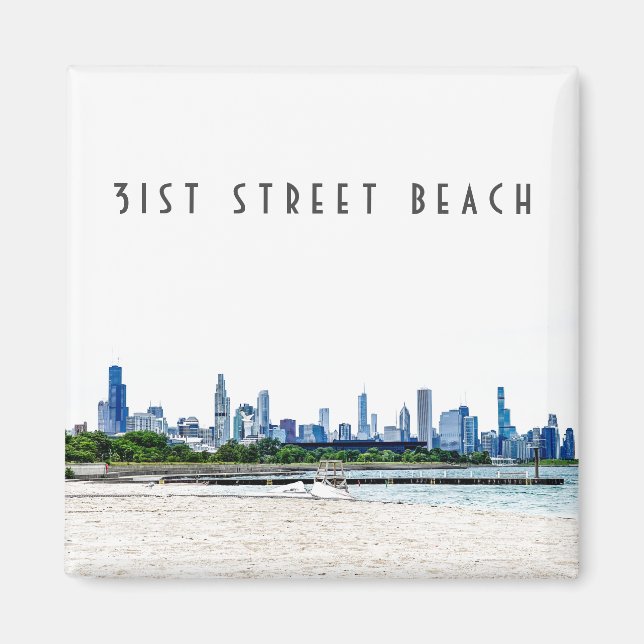 Aimant 31st Street Beach Chicago (Devant)