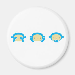 Aimant 3 singes sages