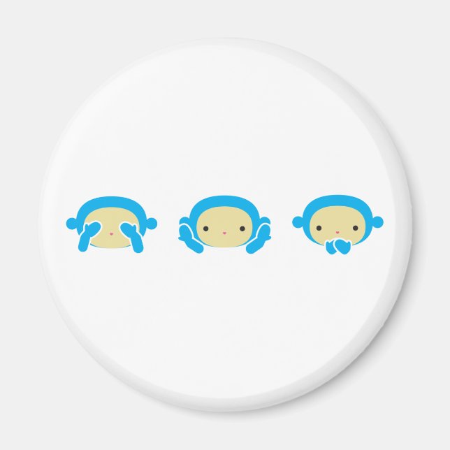 Aimant 3 Singes Sages (Devant)