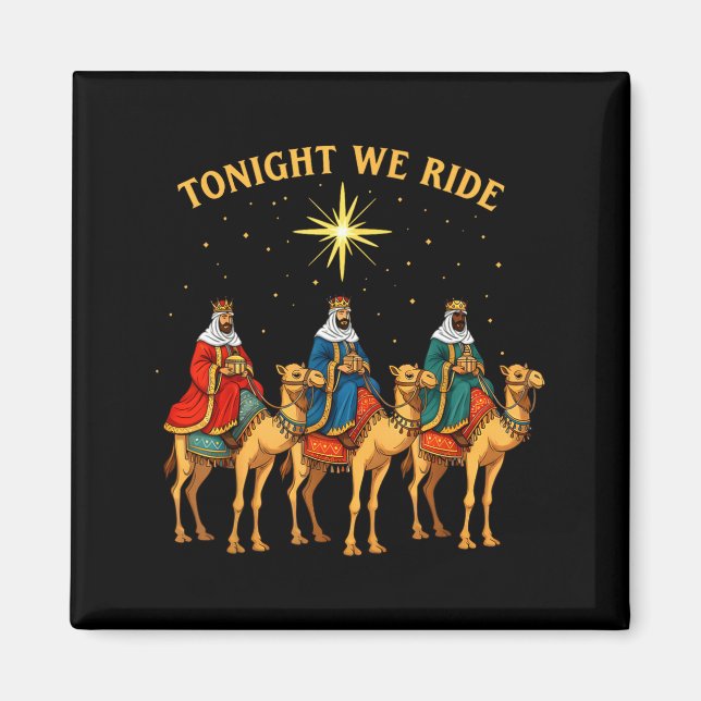 Aimant 3 Wise Men Tonight We Ride Christmas  (Devant)