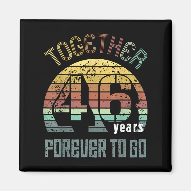 Aimant 46th Years Wedding Anniversary For Couples Matchin (Devant)