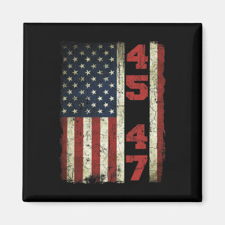 Aimant 47 Trump Vintage Usa Drapeau 2024 élection préside