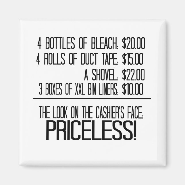 Aimant 4 Bouteilles De Bleach : 20,00 $ 4 Rouleaux De Ban (Devant)