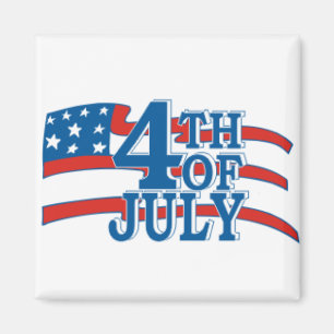Aimant 4 juillet drapeau