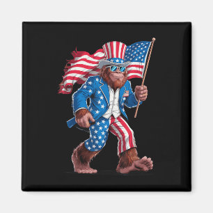 Aimant 4 juillet Patriotique American Bigfoot Sasquatch U