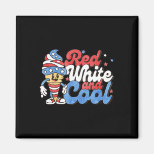 Aimant 4 juillet Rouge Blanc Et Cool Américain Popsicle K