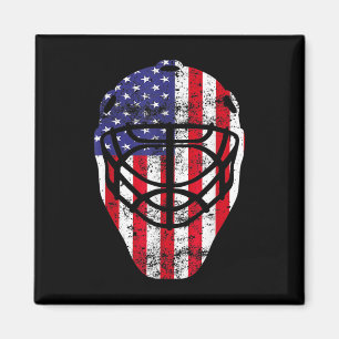 Aimant 4 juillet Vintage Hockey Goalie Mask American Fl