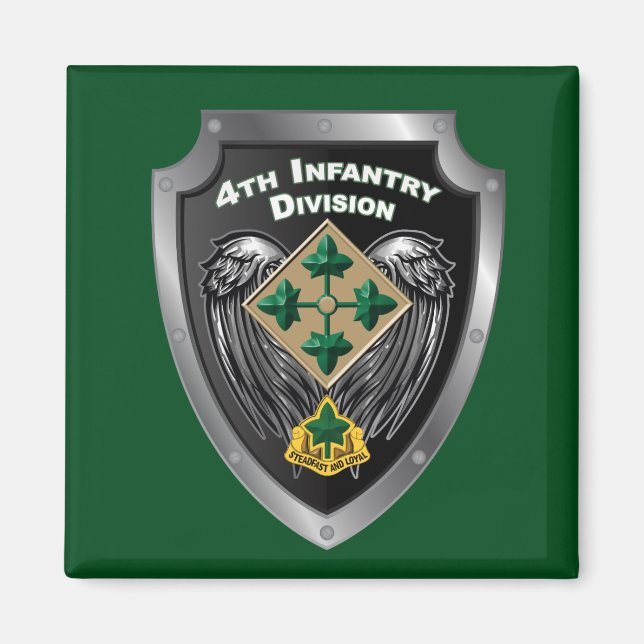Aimant 4e division d'infanterie Cadeau "inébranlable et l (Devant)