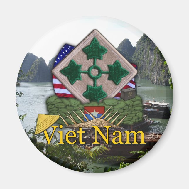 Aimant 4e division d'infanterie vétérans de guerre vietna (Devant)