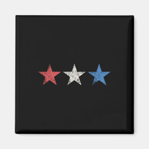 Aimant 4ème Rouge Blanc Bleu Étoiles Cute Usa Patriotique