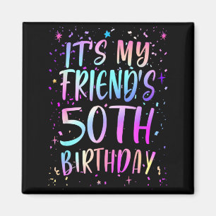 Aimant 50 ans de mon ami Anniversaire coloré joyeux 50 an