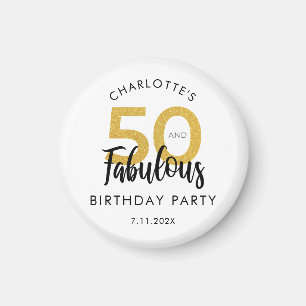 Aimant 50 et fabuleux Script 50e anniversaire Keepsaké