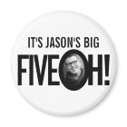 50e anniversaire Cinq oh nom photo noir blanc