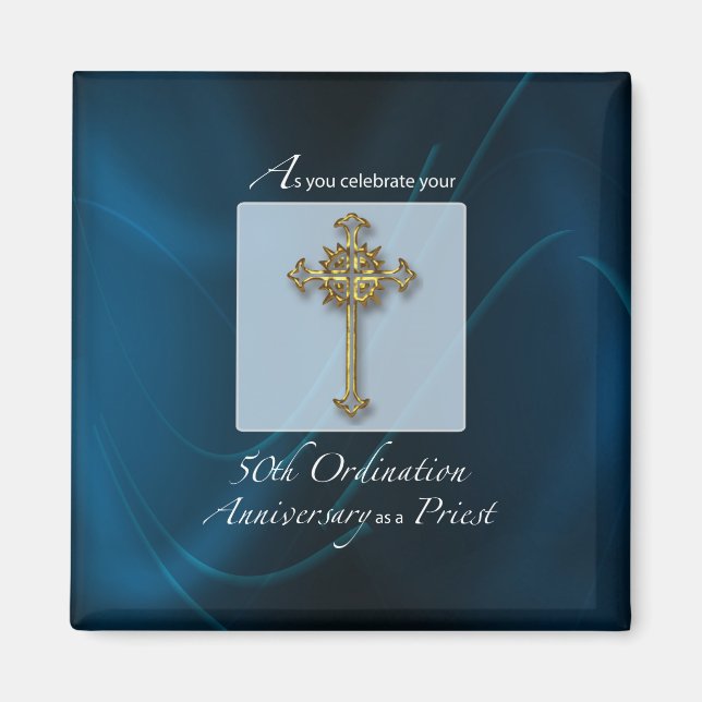 Aimant 50e anniversaire de l'ordination du prêtre (Devant)