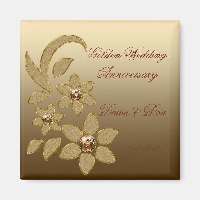 Aimant 50e anniversaire d'or (Devant)