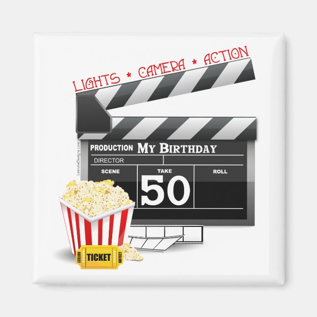 Aimant 50e anniversaire Movie Thème (Devant)