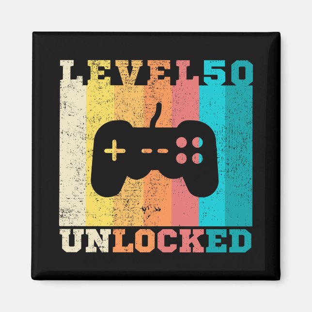 Aimant 50e anniversaire niveau 50 déverrouillé (Devant)