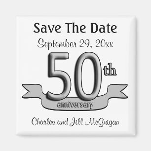 Aimant 50e anniversaire Save The Date Party Favors