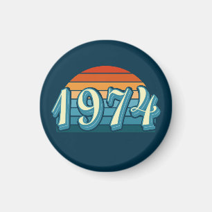 Aimant 50e anniversaire Vintage 1974