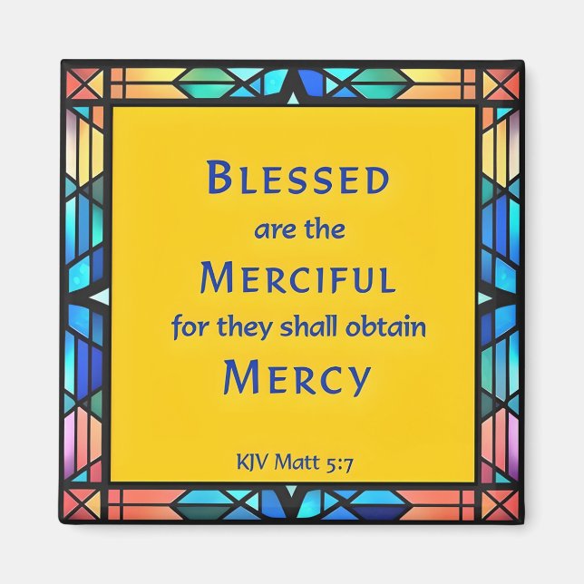 Aimant 5ème béatitude du Sermon de Jésus sur le Mont (Devant)