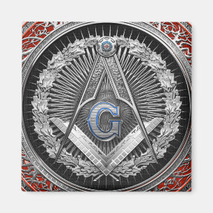 Aimant [600] Master Mason - Silver Square & Compass