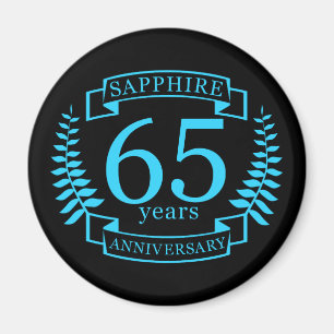Aimant 65e ANNIVERSAIRE Mariage SAPPHIRE