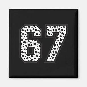 Aimant 67 6-7 Dalmatien Mème Tendance Cool 67 Six Sept Am