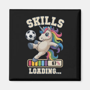 Aimant 67 Compétences de licorne de football Chargement d