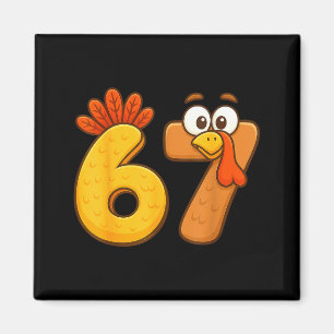 Aimant 67 drôle de Thanksgiving Six Seven Meme pour homme