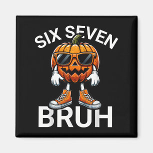 Aimant 67 Halloween Drôle Six Sept Mème Brainrot Citrouil