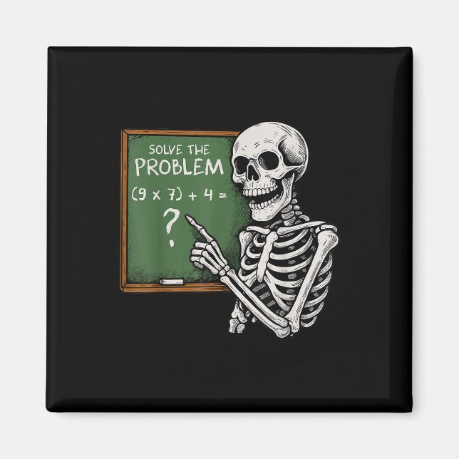 Aimant 67 Halloween Math Drôle Six Sept Meme Brainrot Squ (Devant)